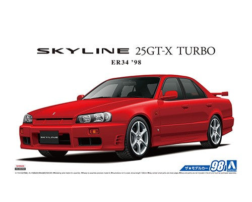 Aoshima 1/24 Nissan ER34 Skyline 25GT-X TURBO '98 - Trinity Hobby