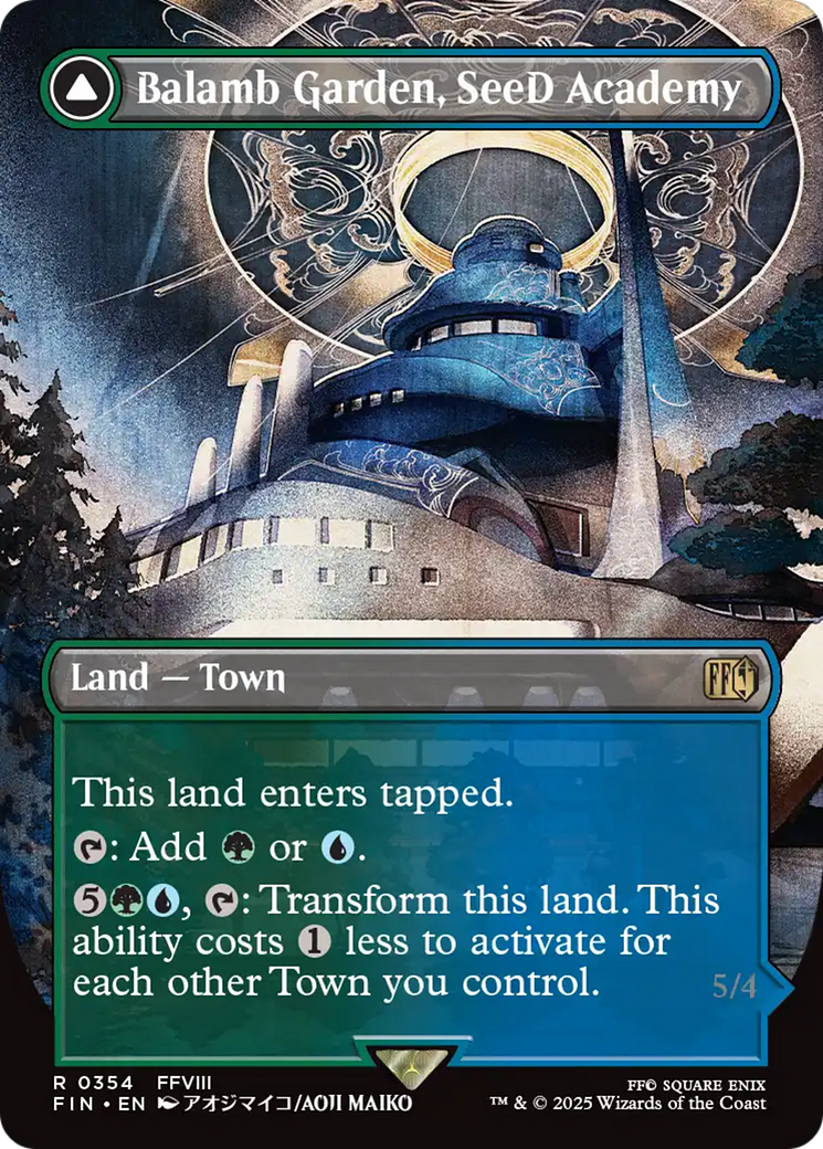 Balamb Garden, SeeD Academy (Borderless)  [Foil]  (FIN-354) - [FINAL FANTASY] (Borderless) - Trinity Hobby