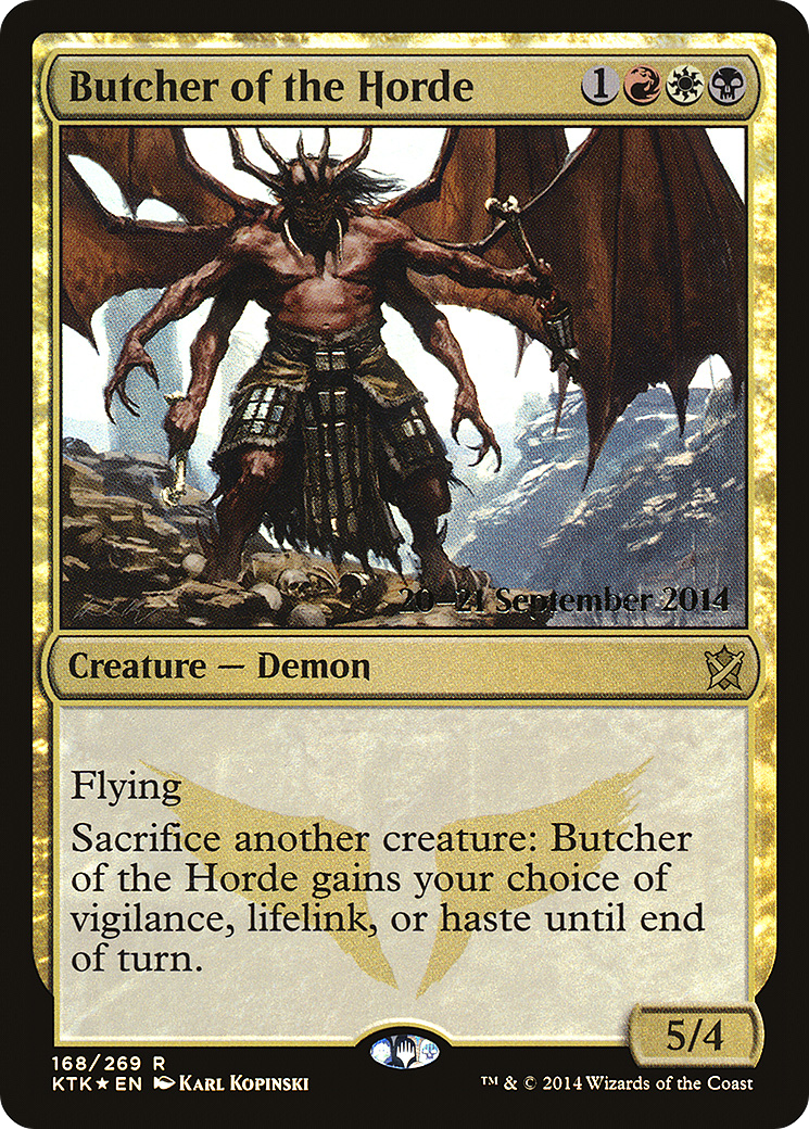 Butcher of the Horde [Khans of Tarkir Prerelease Promos] - Trinity Hobby