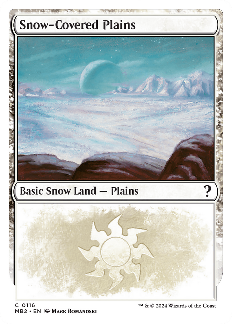 Snow-Covered Plains (White Border) [Mystery Booster 2] - Trinity Hobby