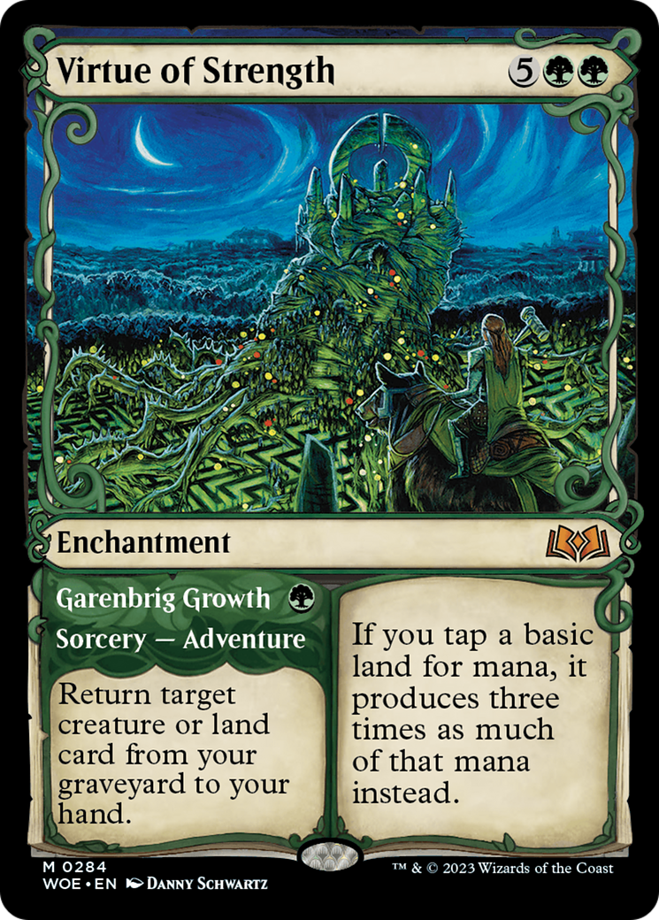 Virtue of Strength // Garenbrig Growth (Showcase) [Wilds of Eldraine] - Trinity Hobby