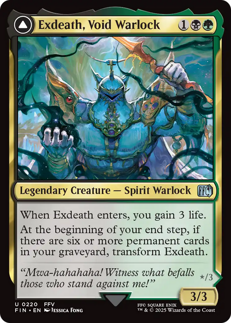 Exdeath, Void Warlock // Neo Exdeath, Dimension's End  [Foil]  (FIN-220) - [FINAL FANTASY] - Trinity Hobby