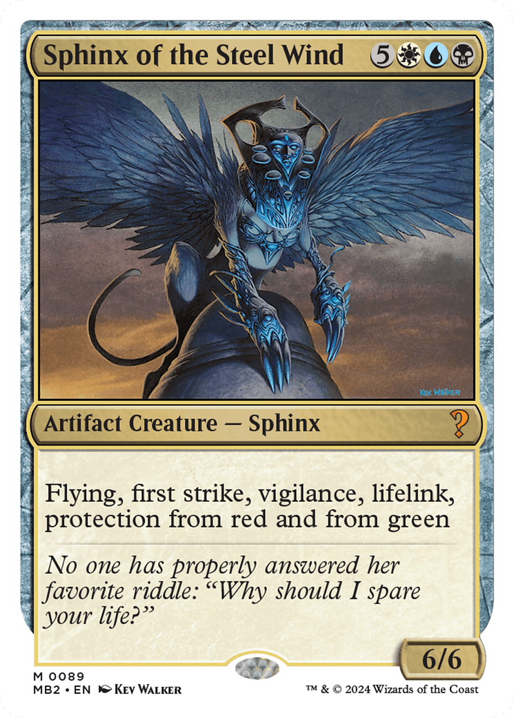 Sphinx of the Steel Wind (White Border) [Mystery Booster 2] - Trinity Hobby