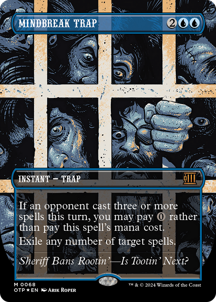 Mindbreak Trap (Textured Foil) [Outlaws of Thunder Junction: Breaking News] - Trinity Hobby