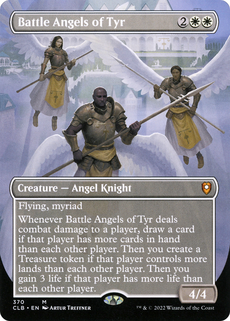 Battle Angels of Tyr (Borderless Alternate Art) [Commander Legends: Battle for Baldur's Gate] - Trinity Hobby