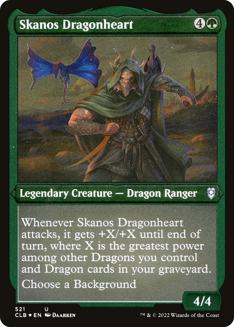 Skanos Dragonheart (Foil Etched)  [Foil]  (CLB-521) - [Commander Legends: Battle for Baldur's Gate]