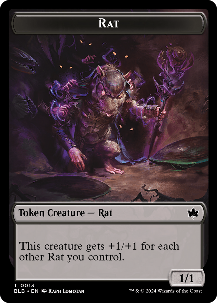 Rat  (BLB-013) - [Bloomburrow Tokens] - Trinity Hobby