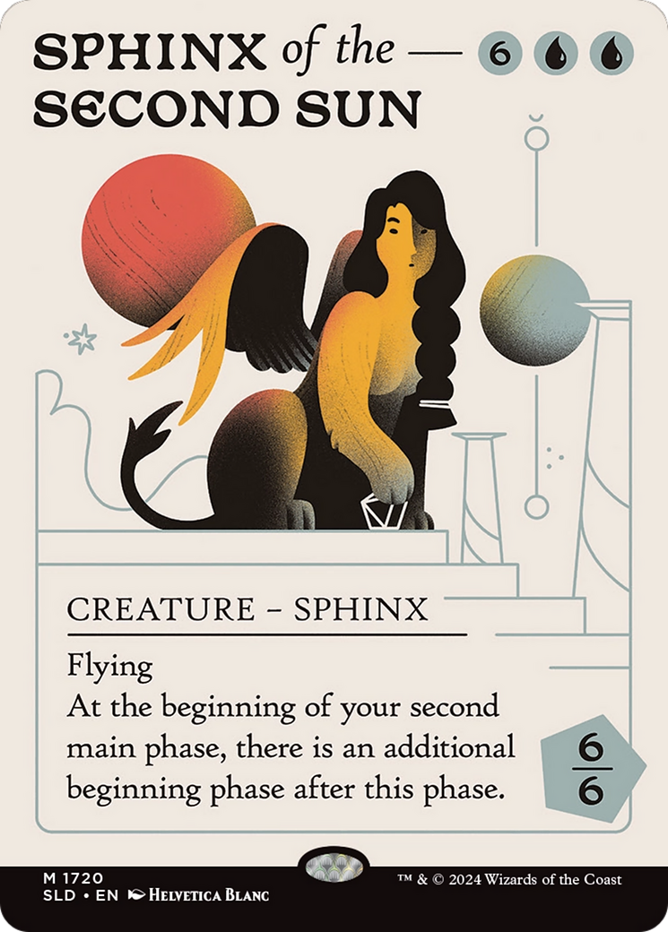 Sphinx of the Second Sun  [Foil]  (SLD-1720) - [Secret Lair Drop] (Borderless) - Trinity Hobby