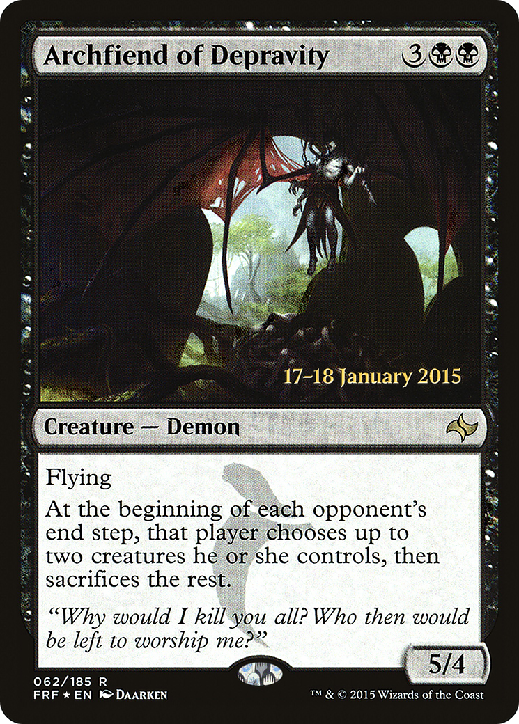 Archfiend of Depravity [Fate Reforged Prerelease Promos] - Trinity Hobby