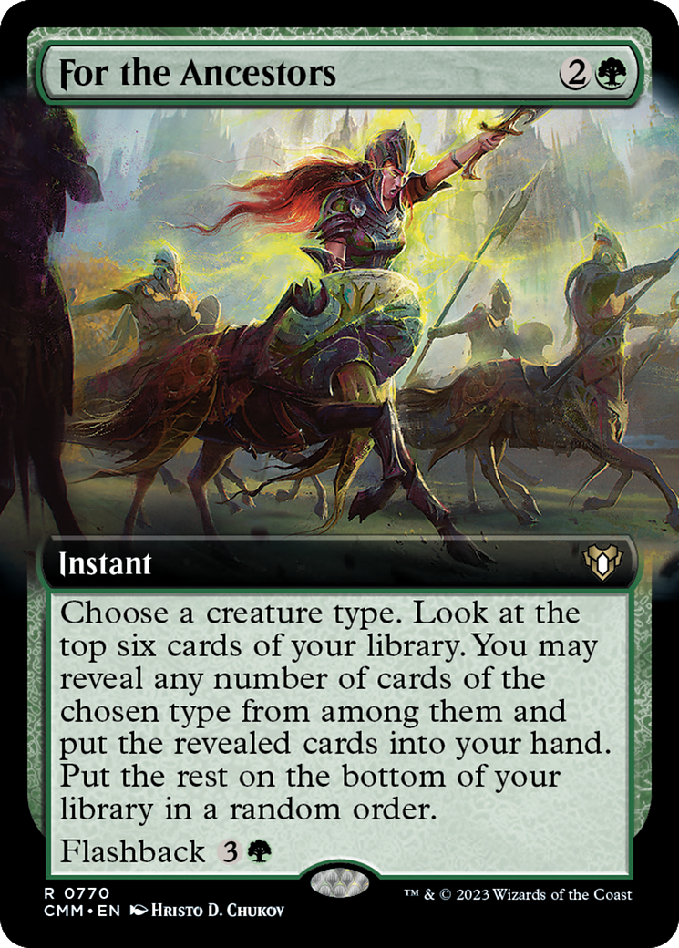 For the Ancestors (Extended Art) [Commander Masters] - Trinity Hobby