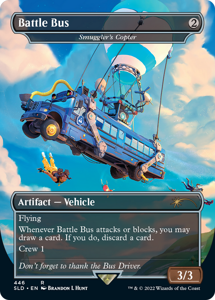 Smuggler's Copter (SLD-446) - [Secret Lair Drop] / Battle Bus (Borderless) - Trinity Hobby