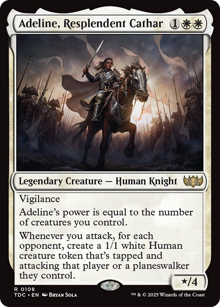 Adeline, Resplendent Cathar (TDC-108) - [Commander: Tarkir: Dragonstorm] - Trinity Hobby
