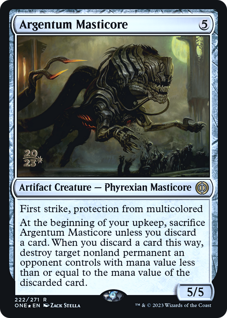 Argentum Masticore [Phyrexia: All Will Be One Prerelease Promos] - Trinity Hobby
