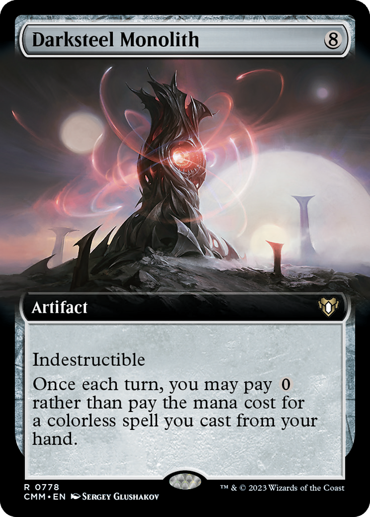 Darksteel Monolith (Extended Art) [Commander Masters] - Trinity Hobby