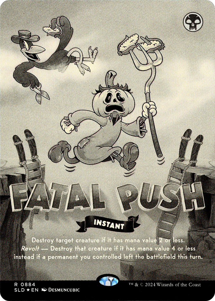 Fatal Push (0884) (Black & White Foil) (SLD-884) - [Secret Lair Drop Series] Foil