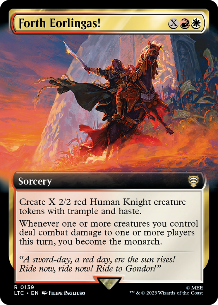 Forth Eorlingas! (LTC-139) - [Tales of Middle-earth Commander]: (Extended Art) Foil - Trinity Hobby