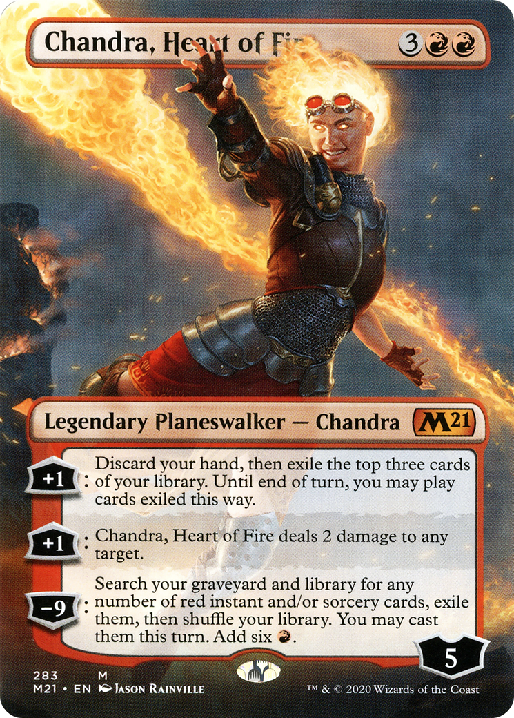 Chandra, Heart of Fire (Borderless) [Core Set 2021] - Trinity Hobby