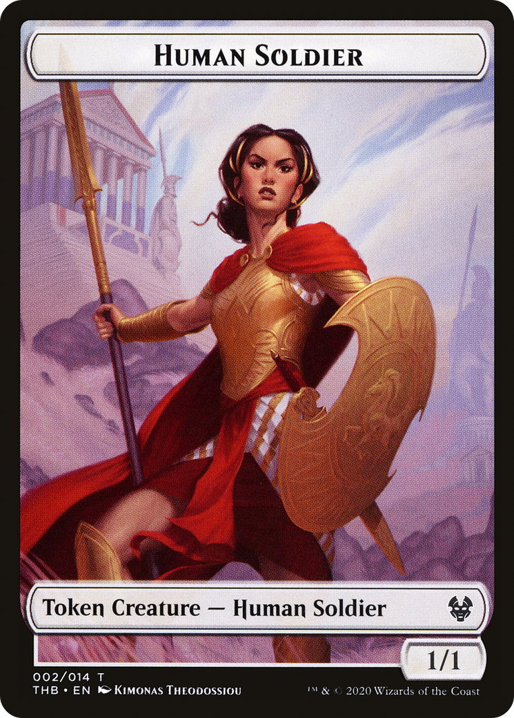 Human Soldier  [Foil]  (THB-002) - [Theros Beyond Death Tokens] - Trinity Hobby