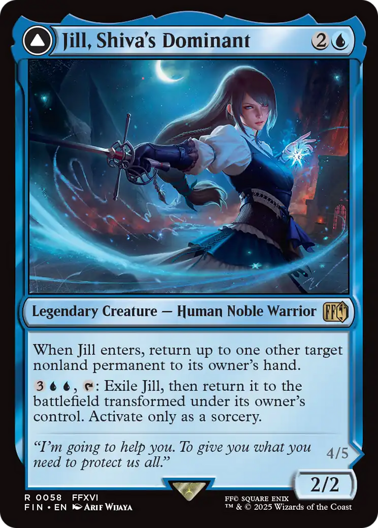 Jill, Shiva's Dominant // Shiva, Warden of Ice  (FIN-058) - [FINAL FANTASY]: (enchantment)