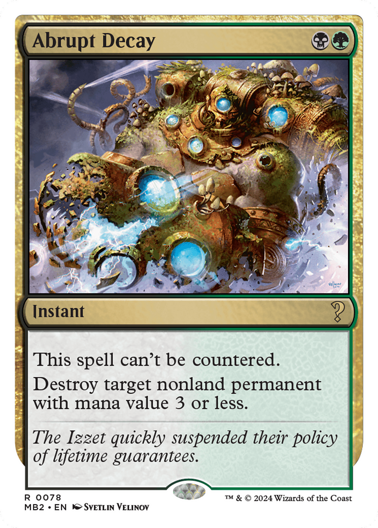 Abrupt Decay (White Border) [Mystery Booster 2] - Trinity Hobby