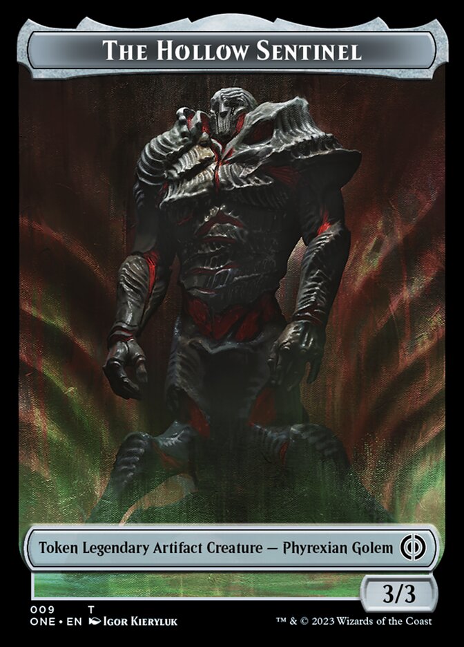 Phyrexian Mite (011) // The Hollow Sentinel Double-Sided Token [Phyrexia: All Will Be One Tokens] - Trinity Hobby