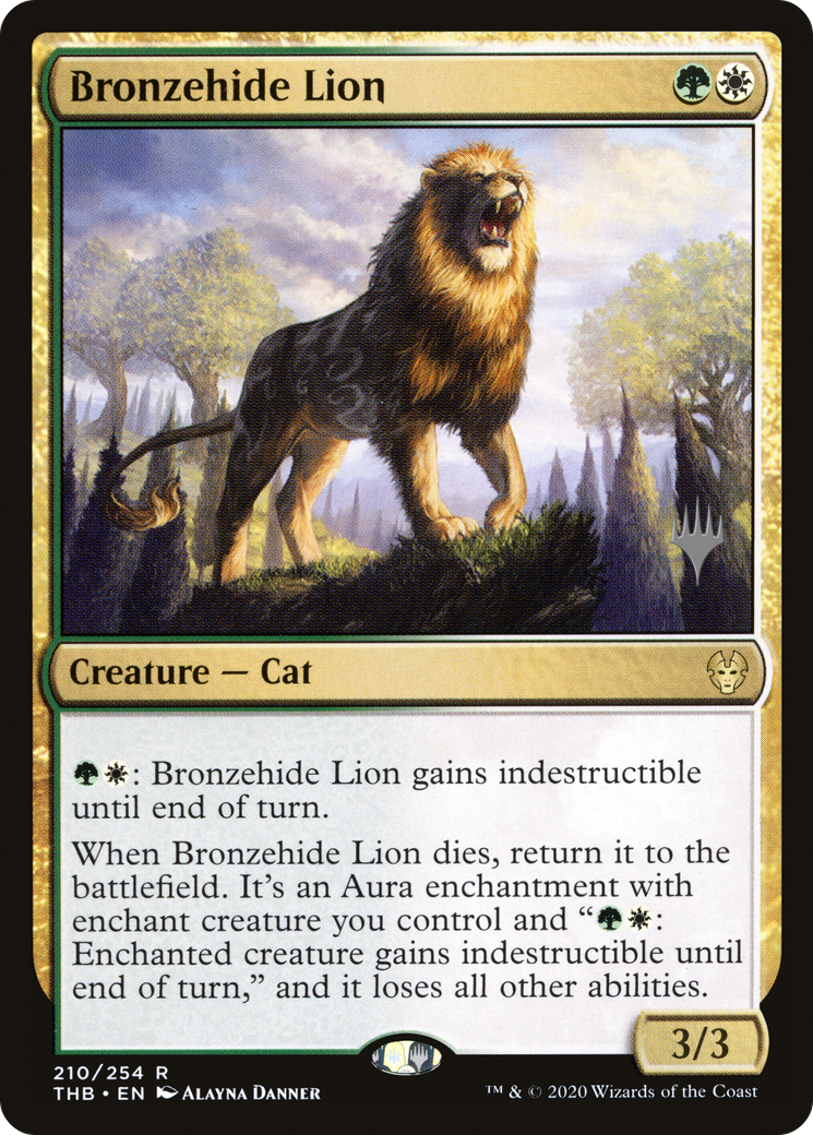 Bronzehide Lion (Promo Pack) [Theros Beyond Death Promos] - Trinity Hobby