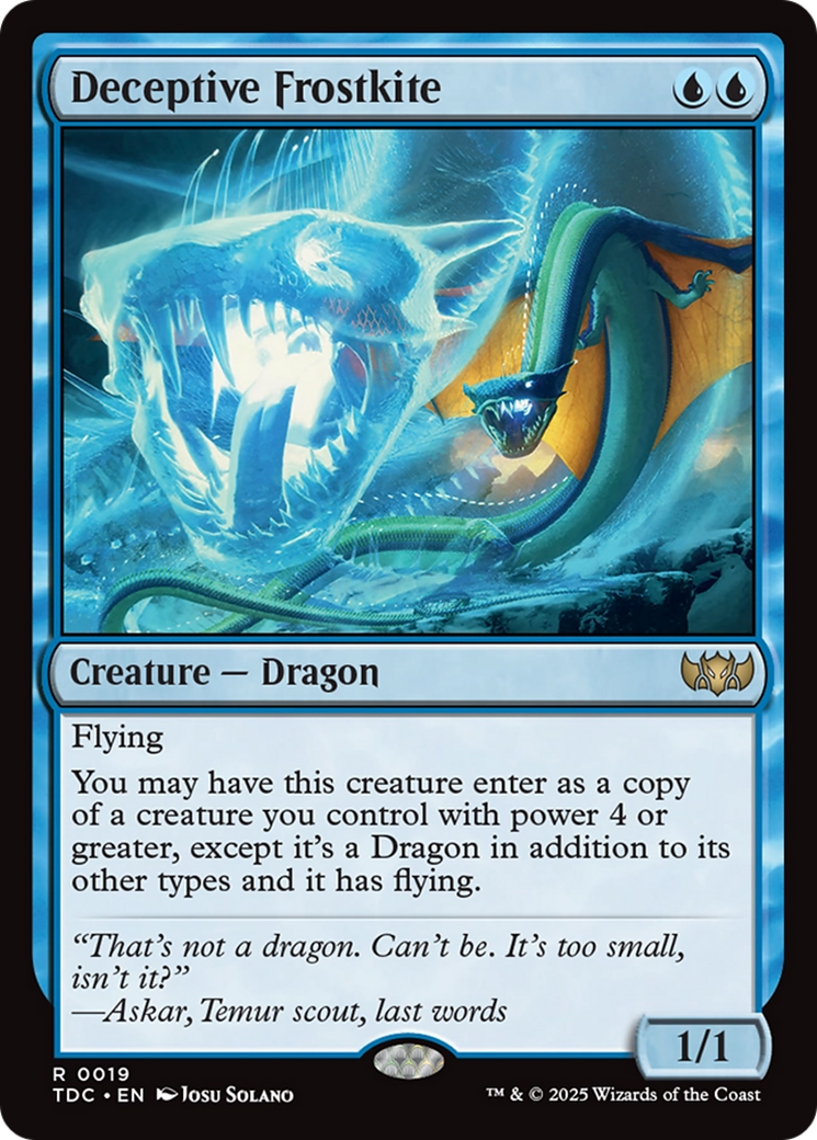 Deceptive Frostkite (TDC-019) - [Commander: Tarkir: Dragonstorm] - Trinity Hobby