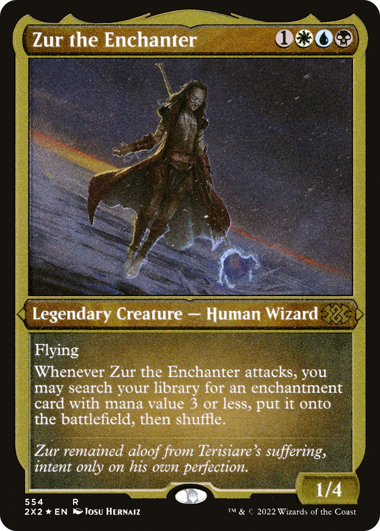 Zur the Enchanter (Foil Etched)  [Foil]  (2X2-554) - [Double Masters 2022] - Trinity Hobby