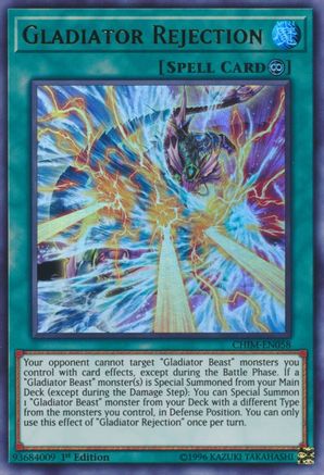 Gladiator Rejection [CHIM-EN058] Ultra Rare - Trinity Hobby