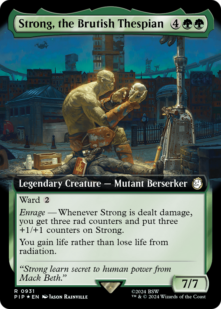 Strong, the Brutish Thespian (Extended Art) (Surge Foil) [Fallout] - Trinity Hobby
