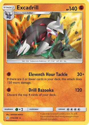 Excadrill (115/236) [Sun & Moon: Cosmic Eclipse] - Trinity Hobby