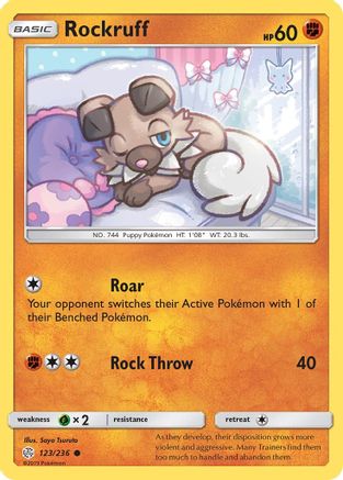 Rockruff (123/236) [Sun & Moon: Cosmic Eclipse] - Trinity Hobby