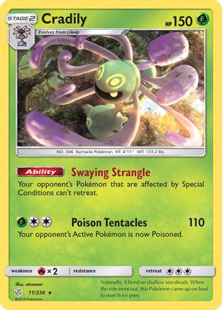 Cradily (11/236) [Sun & Moon: Cosmic Eclipse] - Trinity Hobby
