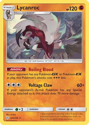 Lycanroc (124/236) [Sun & Moon: Cosmic Eclipse] - Trinity Hobby
