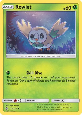 Rowlet (18/236) [Sun & Moon: Cosmic Eclipse] - Trinity Hobby