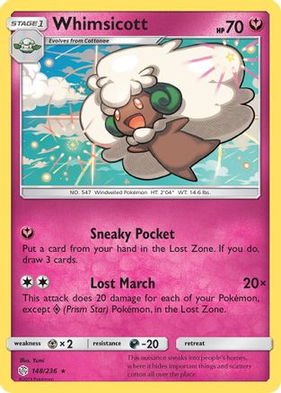 Whimsicott (148/236) [Sun & Moon: Cosmic Eclipse] - Trinity Hobby