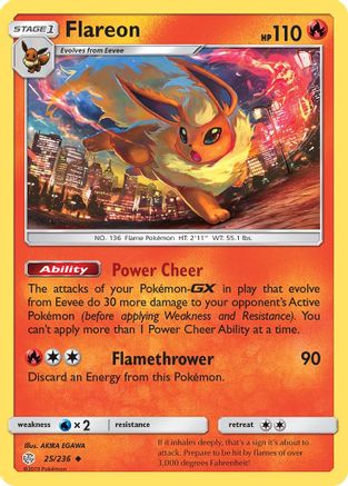 Flareon (25/236) [Sun & Moon: Cosmic Eclipse] - Trinity Hobby