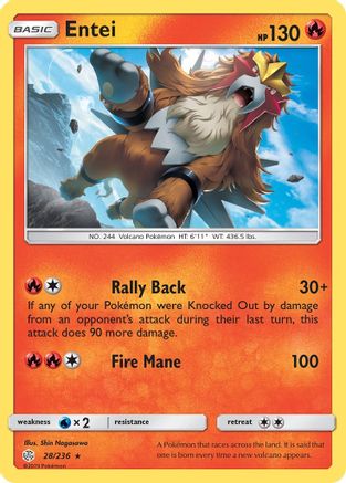 Entei (28/236) [Sun & Moon: Cosmic Eclipse] - Trinity Hobby