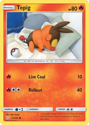 Tepig (31/236) [Sun & Moon: Cosmic Eclipse] - Trinity Hobby