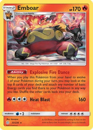 Emboar (33/236) [Sun & Moon: Cosmic Eclipse] - Trinity Hobby