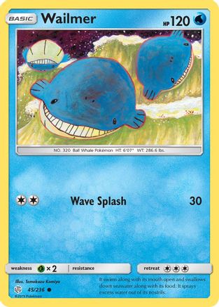 Wailmer (45/236) [Sun & Moon: Cosmic Eclipse] - Trinity Hobby