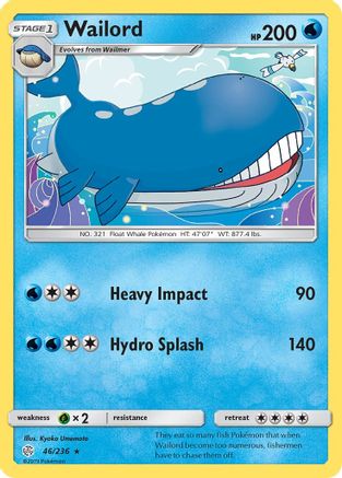 Wailord (46/236) [Sun & Moon: Cosmic Eclipse] - Trinity Hobby