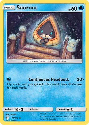 Snorunt (47/236) [Sun & Moon: Cosmic Eclipse] - Trinity Hobby