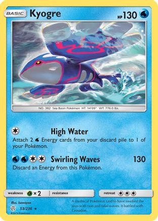 Kyogre (53/236) [Sun & Moon: Cosmic Eclipse] - Trinity Hobby