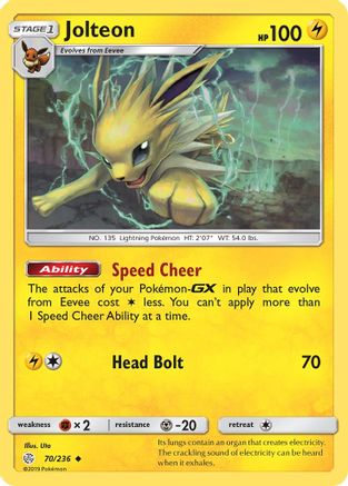 Jolteon (70/236) [Sun & Moon: Cosmic Eclipse] - Trinity Hobby