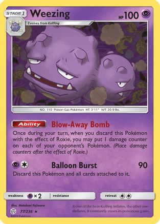 Weezing (77/236) [Sun & Moon: Cosmic Eclipse] - Trinity Hobby