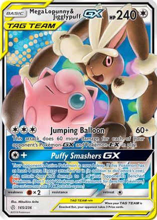 Mega Lopunny & Jigglypuff GX (165/236) [Sun & Moon: Cosmic Eclipse] - Trinity Hobby