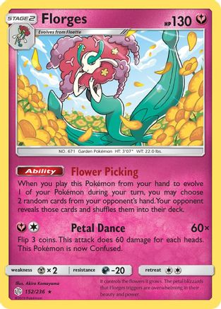 Florges (152/236) [Sun & Moon: Cosmic Eclipse] - Trinity Hobby