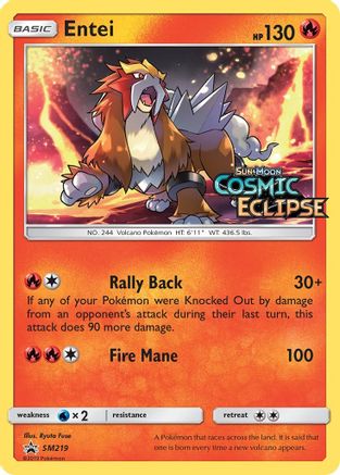 Entei (SM219) [Sun & Moon: Black Star Promos] - Trinity Hobby