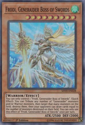 Frodi, Generaider Boss of Swords [MYFI-EN028] Super Rare - Trinity Hobby